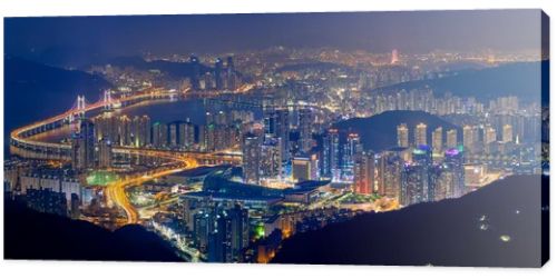 Busan cityscape Gwangan Bridge  at night