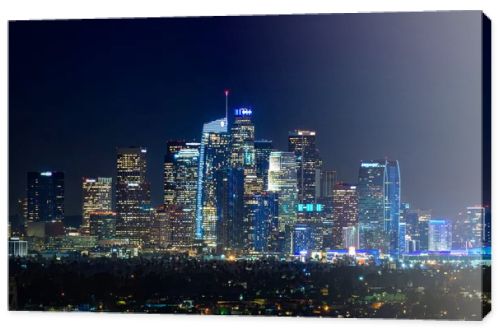 Downtown Los Angeles  skyline at night