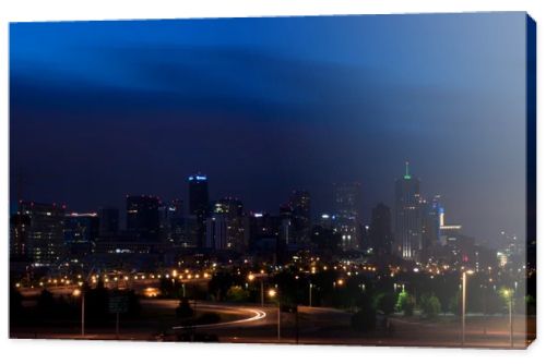 Mile High City of Denver by night