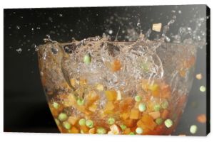 zamrożenie ruchu wody owoce warzywa