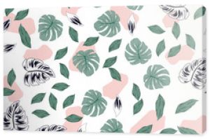 Leaves seamless pattern spotted background