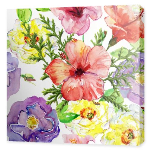 tropical floral painting pattern 