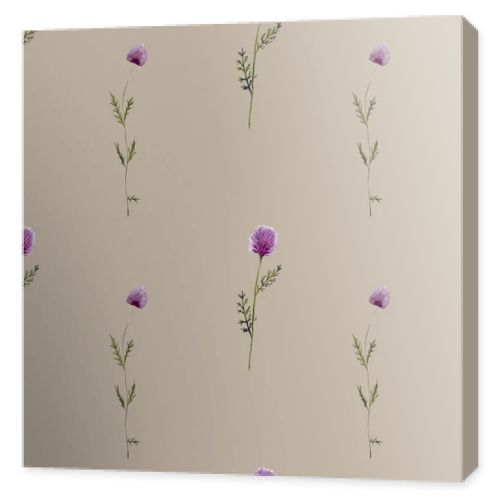 Seamless pattern with clover flowers illustrations. For prints, decor and design. 