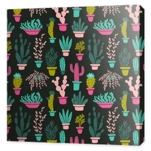 Potted succulents pattern 