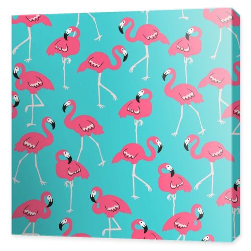 Pink flamingos pattern