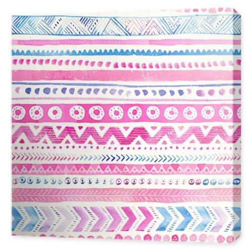 Seamless hand-drawn Watercolor Ethnic Tribal Ornamental Pattern.