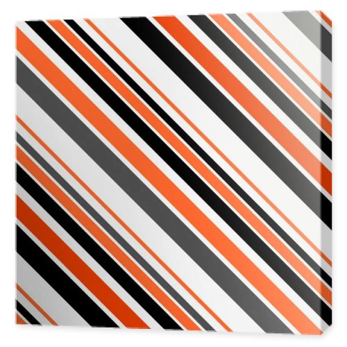 Halloween Stripes Seamless Pattern - Black, orange, and white diagonal stripes design eps10