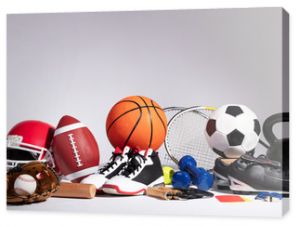 Close-up Of Sport Balls And Equipment