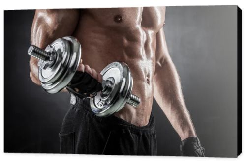 Fitness with dumbbells