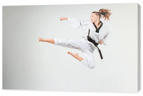 The karate girl with black belt