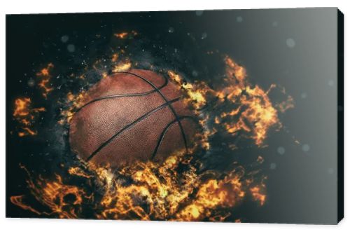 Basketball background. Fire illustration.