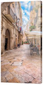 Alleyway in old white town Bari