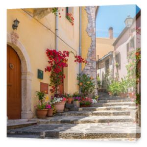 Scenic view in Forza d'Agrò, picturesque town in the Province of Messina, Sicily, southern Italy.