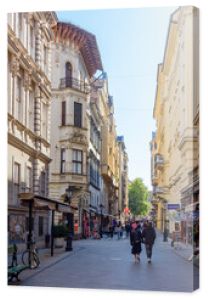Vaci shopping street in center of Budapest, Hungary