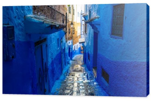 The blue streets of Chefchaouen, Morocco