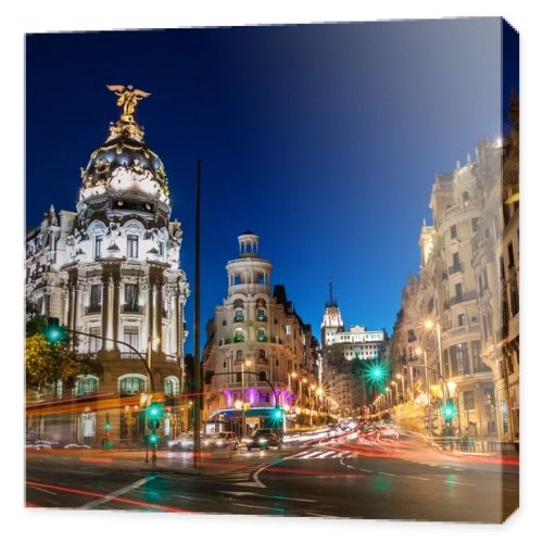 Gran Via in Madrid, Spain, Europe.