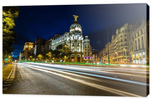 Madrid street at night