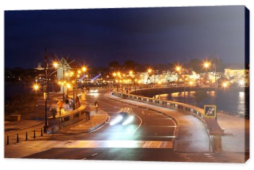 NESSEBAR, BULGARIA - JUNE 18: Nessebar at Night, June 18, 2014. Nessebar in 1956 was declared as museum city, archaeological and architectural reservation by UNESCO.