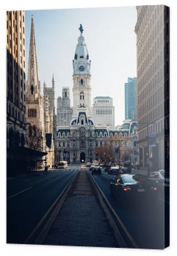 Broad Street  and City Hall, in Philadelphia, Pennsylvania. 