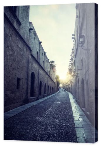 streets of the Knights in the old town of  Rhodes 