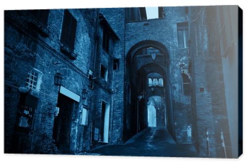 old buildings and archway in Siena