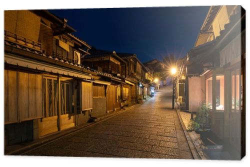 Street in Higashiyama District in Kyoto Japan