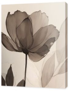 Elegant and timeless wallpaper featuring minimalist flower drawings