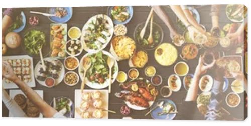 People enjoying food 