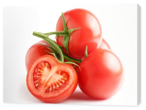 Fresh tomatoes on a green stem