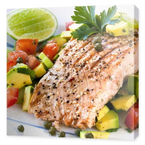 Salmon with Avocado Salsa