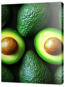 A vibrant arrangement of fresh avocados, perfect for food-related designs, recipes, or healthy eating promotions Design for Wall Art, Poster Print, Wallpaper & Background