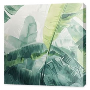 The room has large leaves art tropical pattern wallpaper