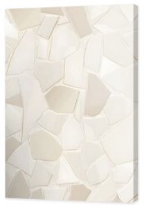 White Beige Cracked Mosaic Tile Background