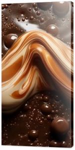 Swirls of creamy caramel and rich dark chocolate create a decadent masterpiece. The textures and colors are intensely delicious.