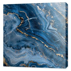 Abstract Blue and Gold Marble Texture Background