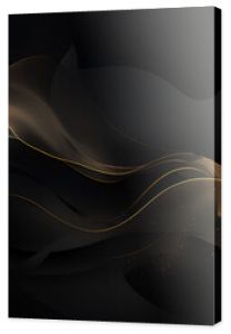 Abstract black wallpaper background with golden line elements