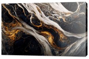 Luxury golden marble texture. Marble ink abstract art from exquisite original painting for abstract background in gold black color.Detailed Marble slab.