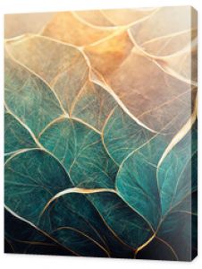 Abstract blue gold floral marble texture background