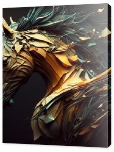 Horse abstract magical animal background with mare stallion wallpaper generative ai