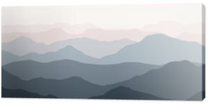 Beautiful mountains landscape. Nature background. Vector illustration for backdrops, banners, prints, posters, murals and wallpaper design.