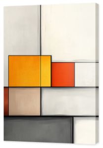 Modern Geometric Abstract Art with Bold Color Blocks