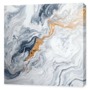 Abstract background with a swirling pattern of white, grey, and gold paint.