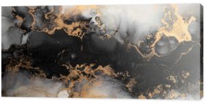 Marble ink abstract art from exquisite original painting for abstract background . Painting was painted on high quality paper texture to create smooth marble background pattern of ombre alcohol ink .