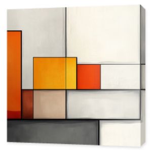 Modern Geometric Abstract Art with Bold Color Blocks