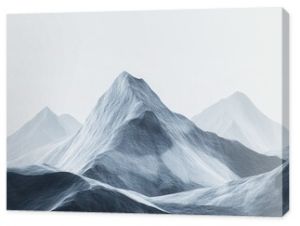 Geometric Elegance: Minimalist Abstract Mountains in Muted Tones