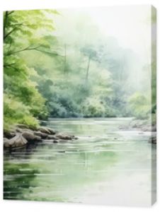 verdant greenery water color