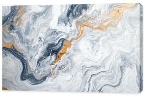 Abstract background with a swirling pattern of white, grey, and gold paint.