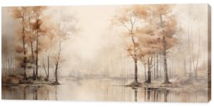 forest beige water color