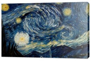 harmonious patterns swirling inAnAbstract Van Gogh Starry Night