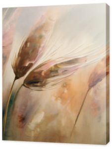 Floral wheat and flowers, a sultry breeze, beauty in muted and detailed expressions.